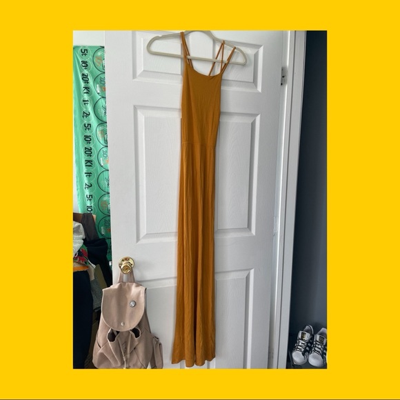 Mustard Yellow F21 strappy back dress - Picture 2 of 3